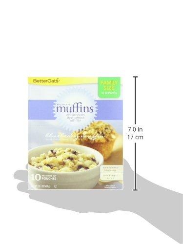 Post Better Oats Thick & Hearty Whole Grain Instant Oatmeal with Flax Seeds, Blueberry Muffin flavor, 15.1 Ounce Box, Pack of 6 - Image 7