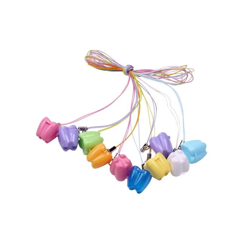 Runing Pet 50 Pcs Teeth Storage Box,Lost Teeth Saver Necklace Milk Teeth Storage Box Necklace Lovely Baby Milk Tooth Fairy Save Box Child Teeth Keepsake Holder Children Teeth Save Box - Image 5