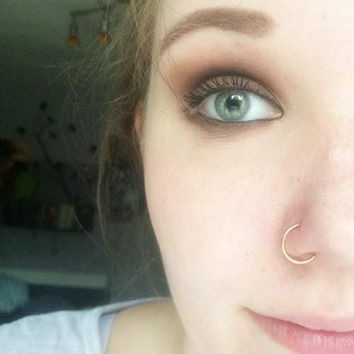 NZDLM Fake Nose Ring Hoop Nose Rings Set Nose Piercing Lip Nose Rings Jewelry for Women Men Girl - Image 3