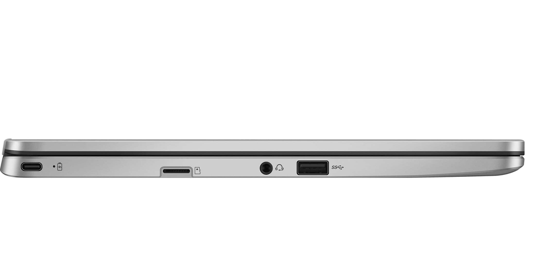 Asus 14 Slim Chrome OS Laptop Intel Processor up to 2.8GHz 14.1in Full HD NanoEdge-Display with 180 Degree-Hinge 4GB DDR4 64GB Storage WiFi + BT (C424 – ), Silver (Renewed) - Image 7