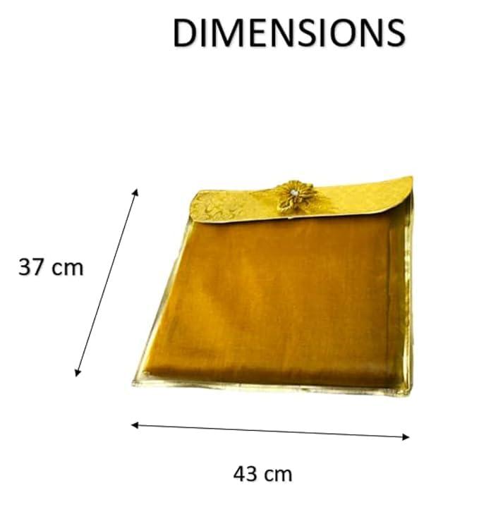 Designer Saree Storage Bag, 5 Piece Set, Wedding Gift Sari Cover Pouch with Flap, Wardrobe Organizer - Image 2