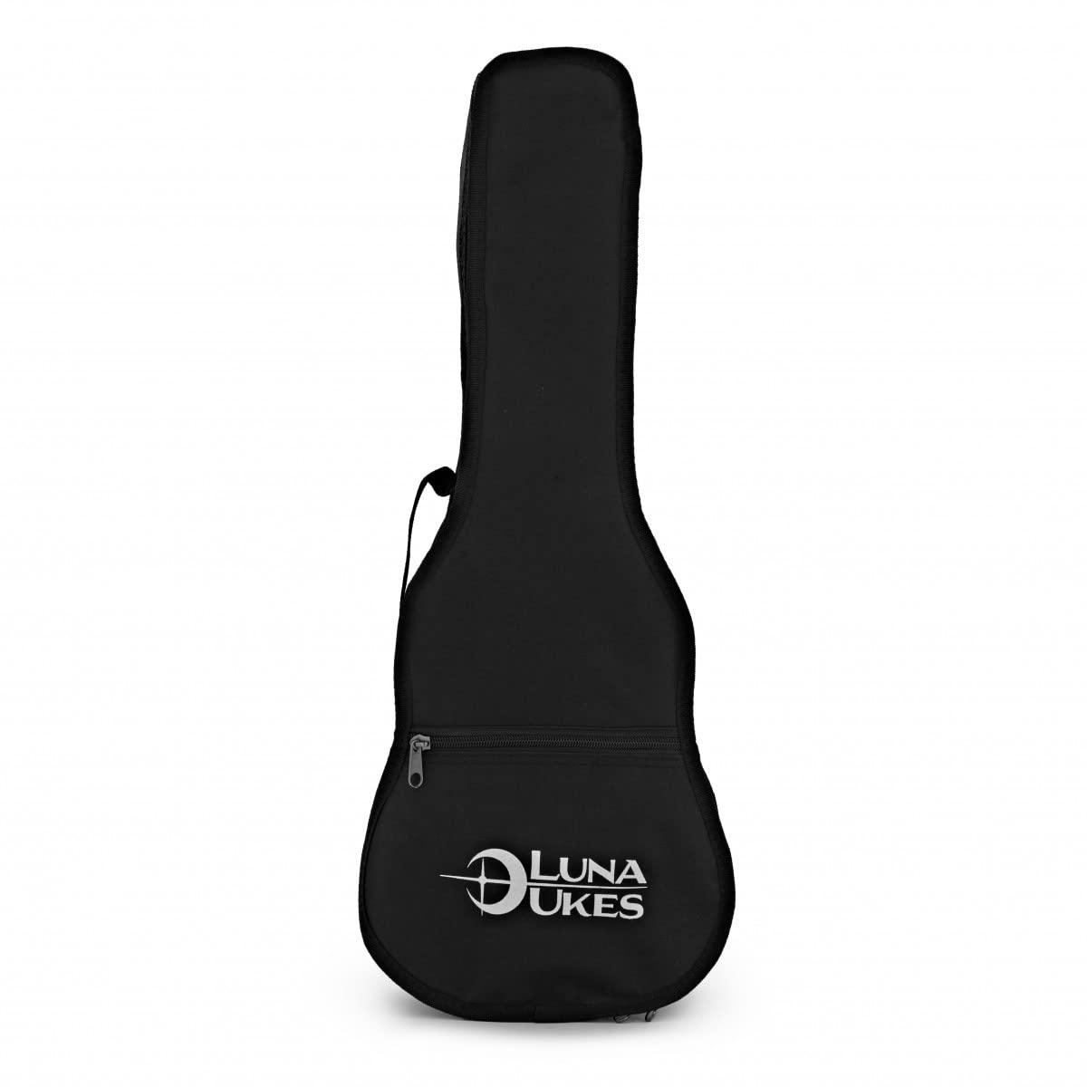 Luna Maluhia Peace Concert Ukulele with Gig Bag, Satin Natural - Image 9