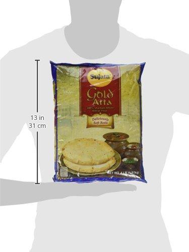 Sujata GOLD Atta - 100% Sharbati Whole Wheat Flour 4lb - Image 2