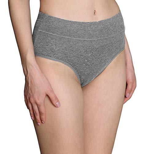 Womens Underwear,Cotton Mid Waist No Muffin Top Full Coverage Brief Ladies Panties Lingerie Undergarments for Women Multipack - Image 5