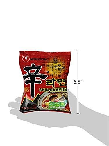 Nongshim Ramen Noodles, Gourmet Instant Ramen, Premium Microwavable Noodle Soup, Spicy Shin, 4.23 Ounce (Pack of 20) - Image 7
