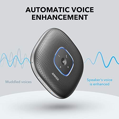 Anker PowerConf Speakerphone, Zoom Certified Conference Speaker with 6 Mics, 360° Enhanced Voice Pickup, 24H Call Time, Bluetooth 5.3, USB C, Compatible with Leading Platforms for Personal Workspaces - Image 4