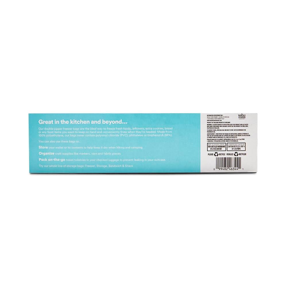365 by Whole Foods Market, Gallon Size Freezer Bags, Double Zipper, 30 Count - Image 2