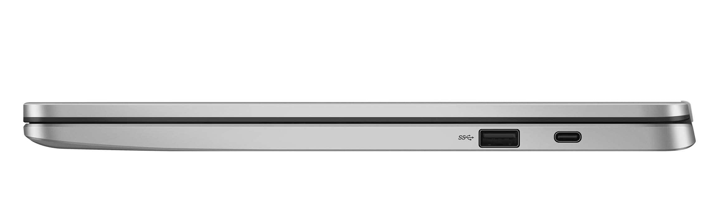 Asus 14 Slim Chrome OS Laptop Intel Processor up to 2.8GHz 14.1in Full HD NanoEdge-Display with 180 Degree-Hinge 4GB DDR4 64GB Storage WiFi + BT (C424 – ), Silver (Renewed) - Image 6