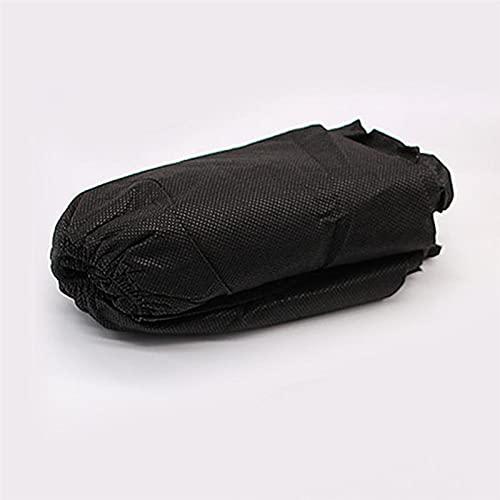 XIAOWEI Black Shoe Covers - 100 Pack (50 Pairs) Disposable Boot and Booties | One Size Fits Most Durable 35 GSM Non Woven Material (Black) - Image 9