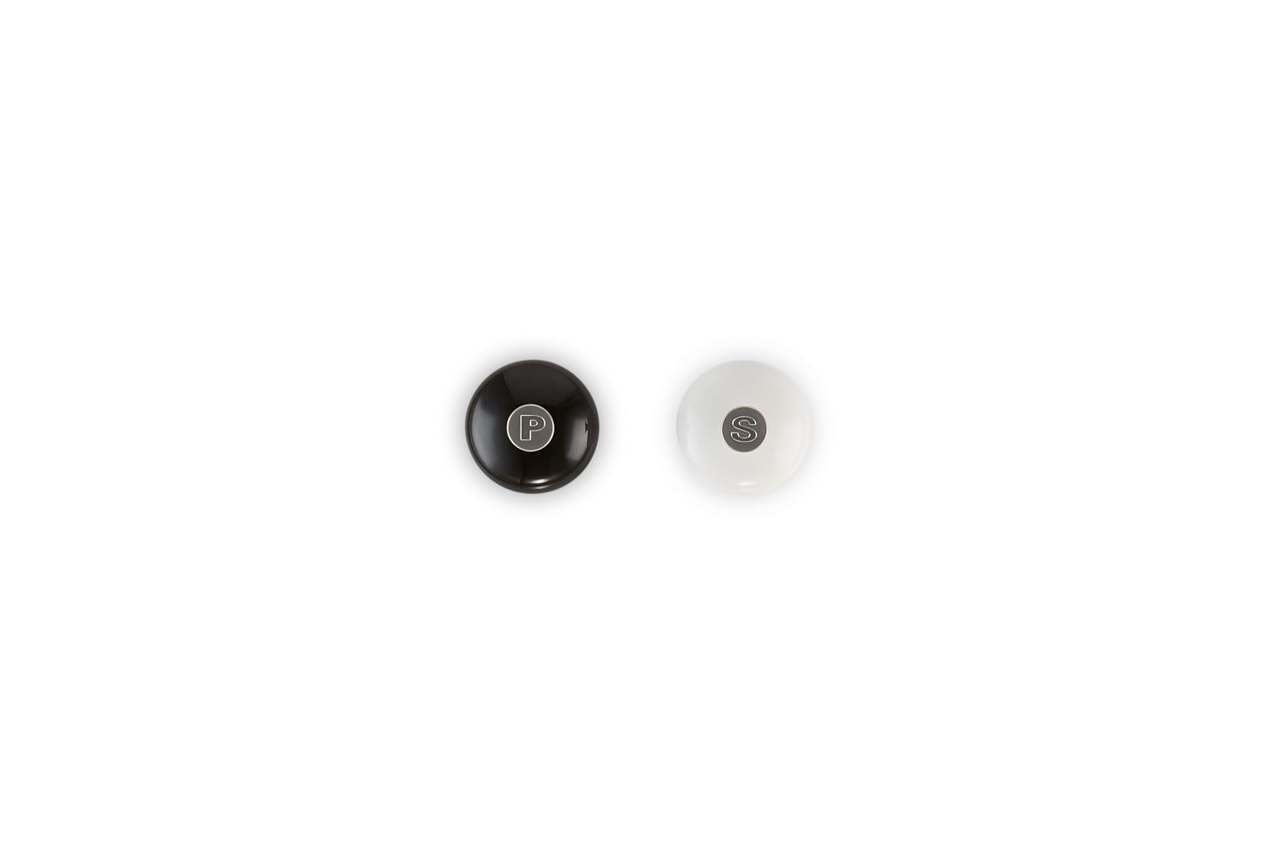 Le Creuset Salt and Pepper Mill Set, 8" x 2 1/2" each, Black & White - Image 6