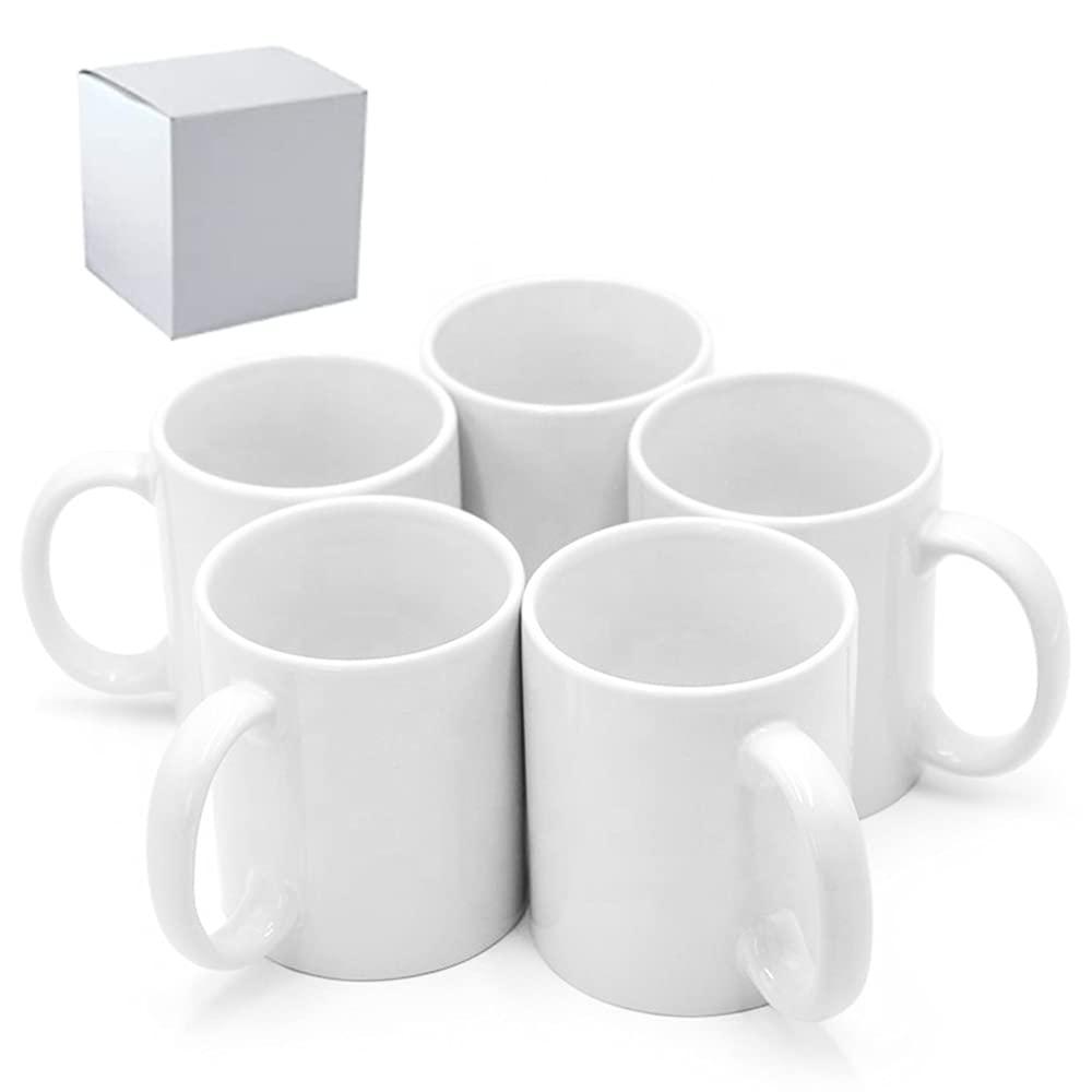 MYSUB Sublimation Mugs, Cups 11oz Sublimation Ceramic Blank Coffee Mugs,White Cups, Sulimation Blanks, Blank White Mugs-36 pack bulk bundle (36pc white mug single box)