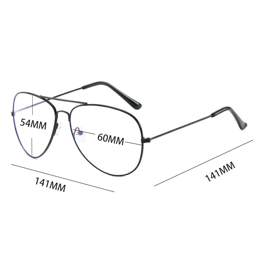 Layresen Classic Aviator Shortsighted Distance Glasses Metal Frame Clear Lens Myopia Glasses For Mens Womens - Image 5