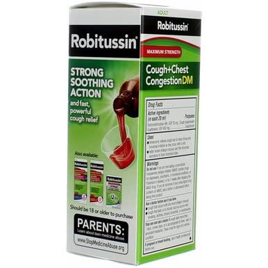 Robitussin Adult Cough+Chest Congestion DM Liquid Maximum Strength - 4 oz, Pack of 6 - Image 7