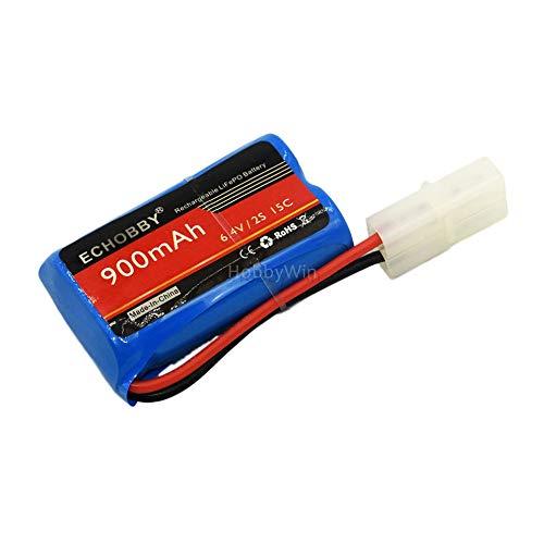 ECHOBBY 6.4V 2S 900mAh Life Battery KET2P Female Plug P-to-R for RC Model Buggy Car Truck Speed Boat - Image 9