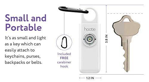 Hootie Personal Safety Alarm for Women, Men, & Kids - Keychain Alarm, Self Defense Strobe & Siren, Security Siren Keychain with 130dB Self Defense Siren & Strobe Light - Red - Image 2