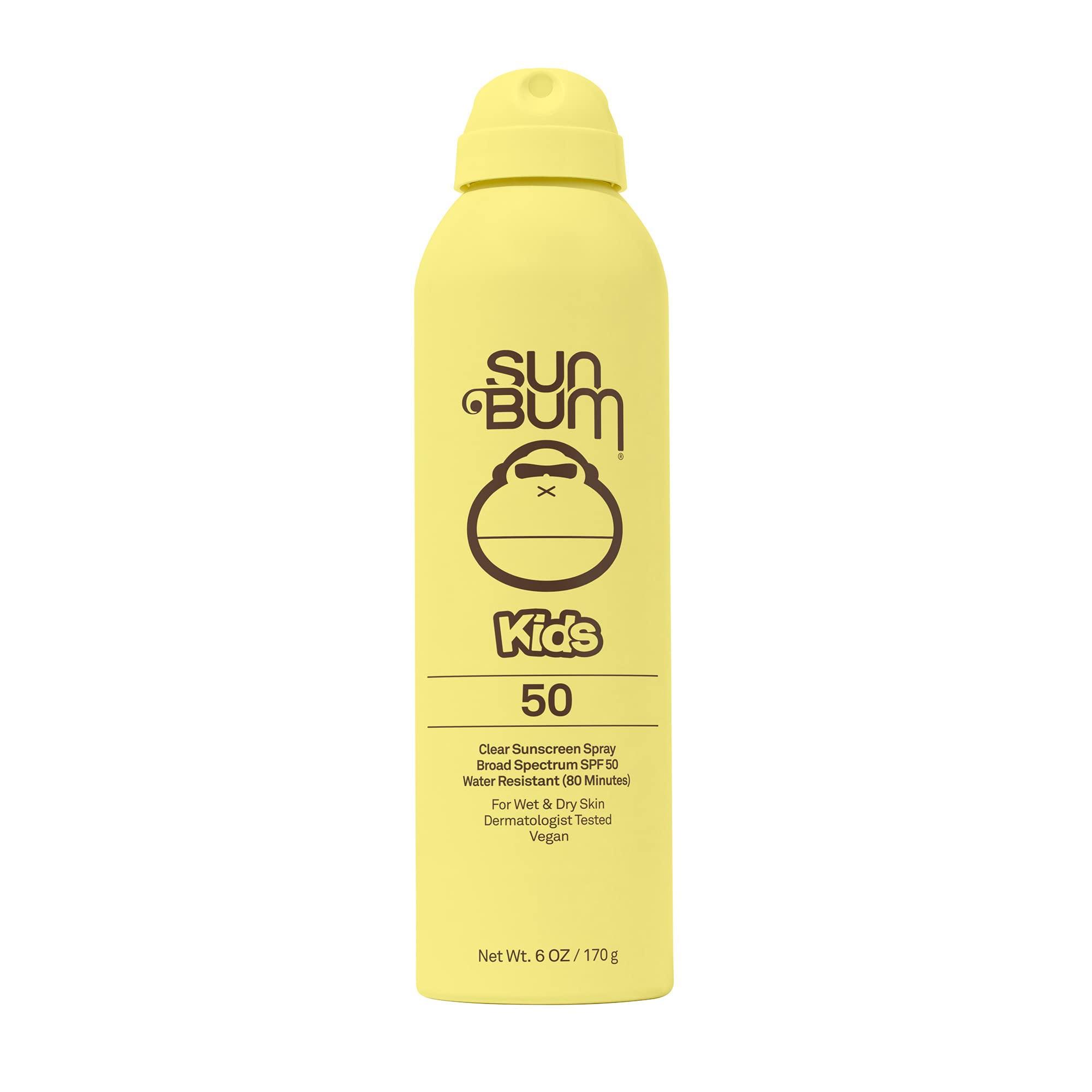 Sun Bum Kids SPF 50 Sunscreen Clear Body Spray - Broad Spectrum Water-Resistant with Vitamin E - Wet or Dry Skin Application - Hawaii 104 Act Compliant (Without Octinoxate & Oxybenzone) - 6 oz