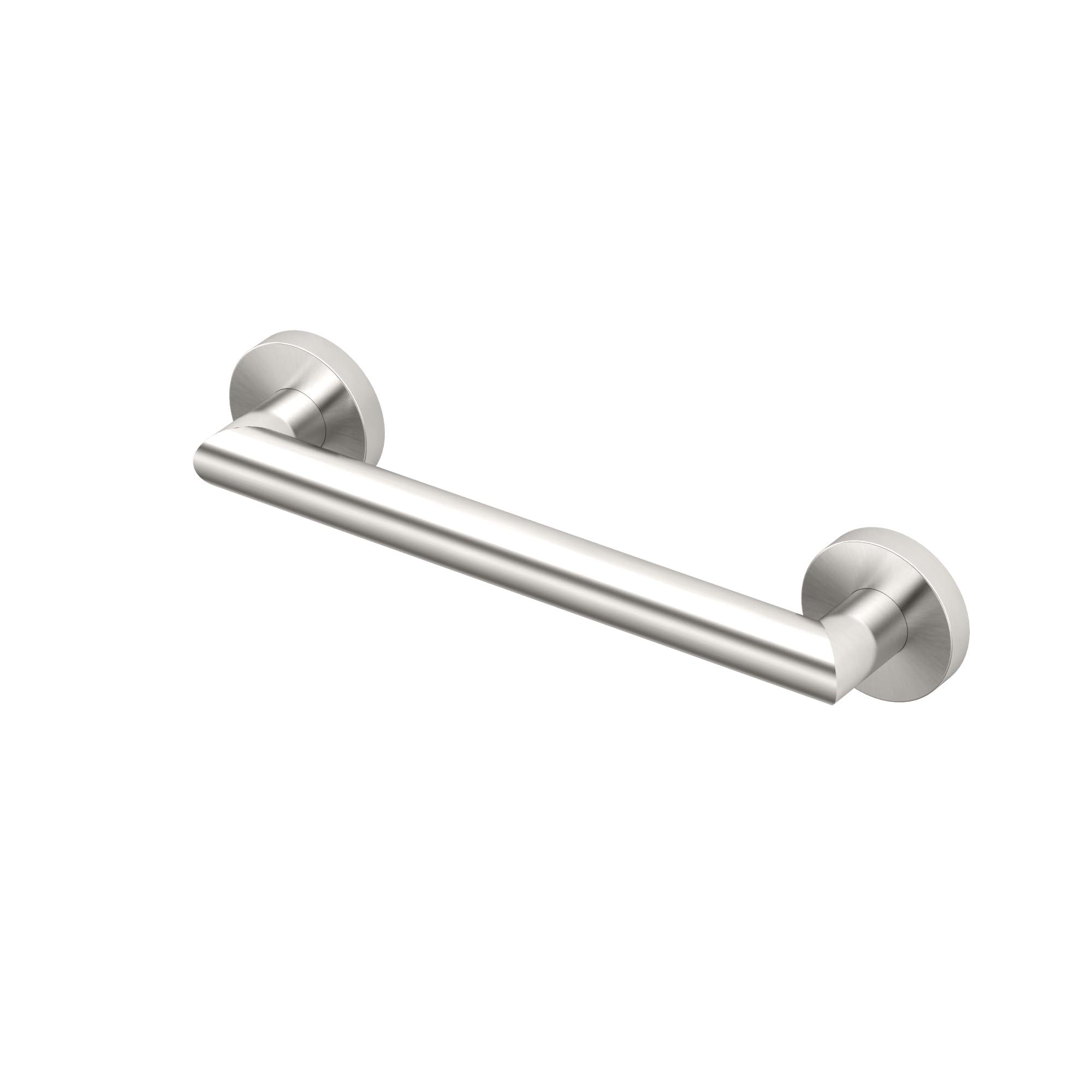 Gatco 970 Glam 12" Grab Bar, Satin Nickel/ADA Compliant Safety Stainless Steel Grab Bar for Bathroom
