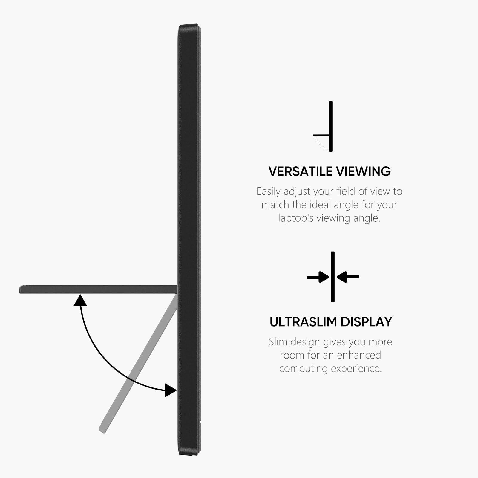 Anyuse 15.6 Inch Portable IPS Gaming Monitor, Travel Monitor, for Laptop, PC, 1080P, USB-C, HDMI, Ultra-Slim, with Kickstand, Ultra-Thin, Zero Frame, Mac Phone, PS, Xbox, Swich - Image 3