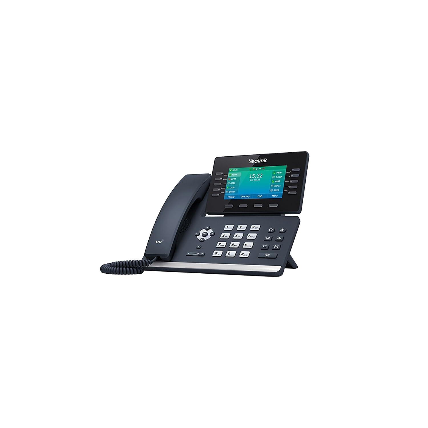 Yealink T54W IP Phone, 16 VoIP Accounts. 4.3-Inch Color Display. 802.11ac Wi-Fi, 802.3af PoE, Power Adapter Not Included (SIP-T54W) - Image 2
