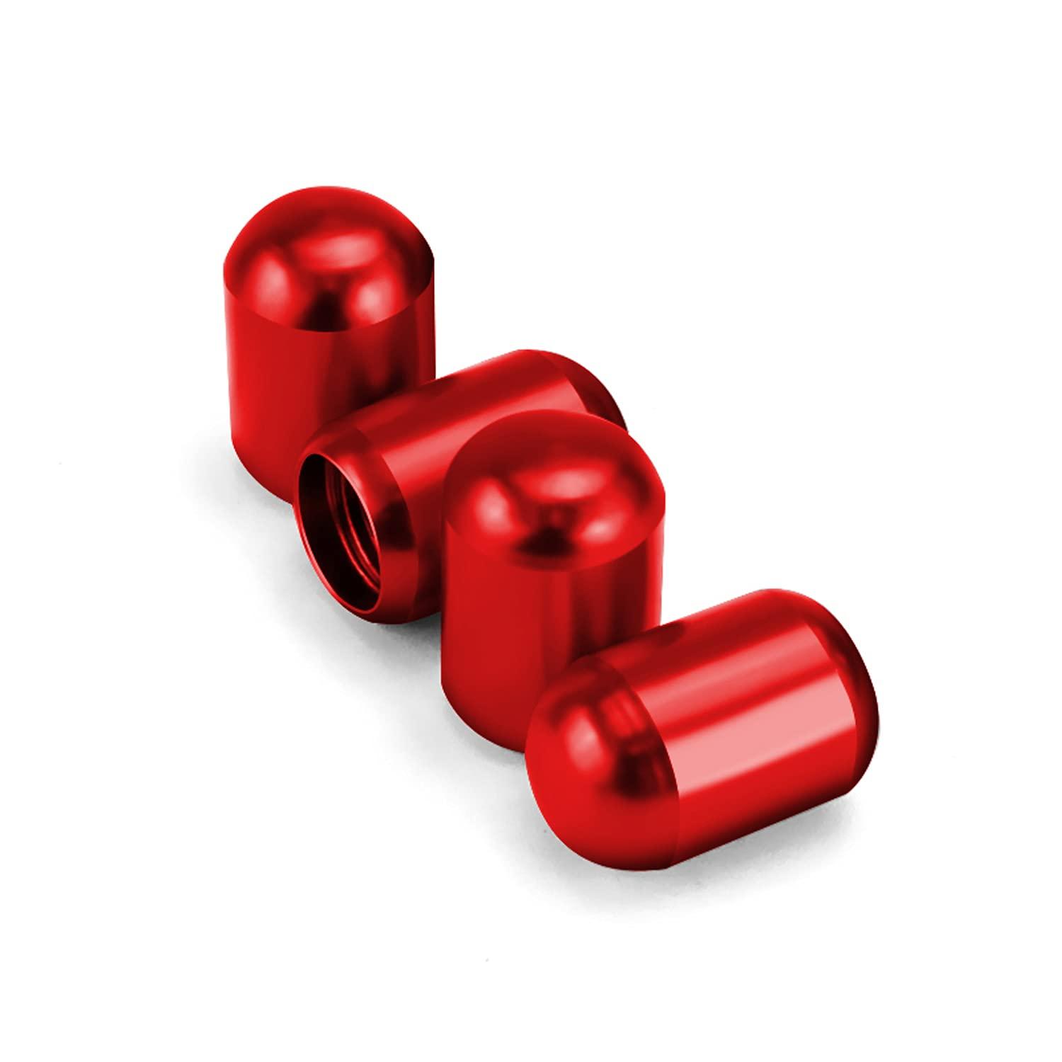 JUSTTOP 4PCS Car Tire Valve Stem Caps, Air Caps Cover, Universal for Cars, SUVs, Bike, Trucks and Motorcycles, Car Wheel & Tire Exterior Accessories-Red - Image 5