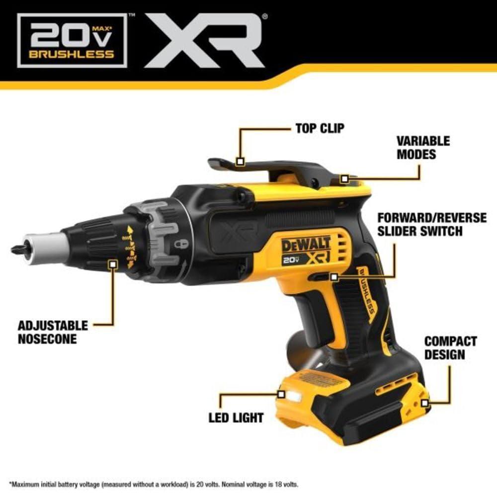 DEWALT 20V Max Drywall Screwgun, Tool Only (DCF630B) - Image 3
