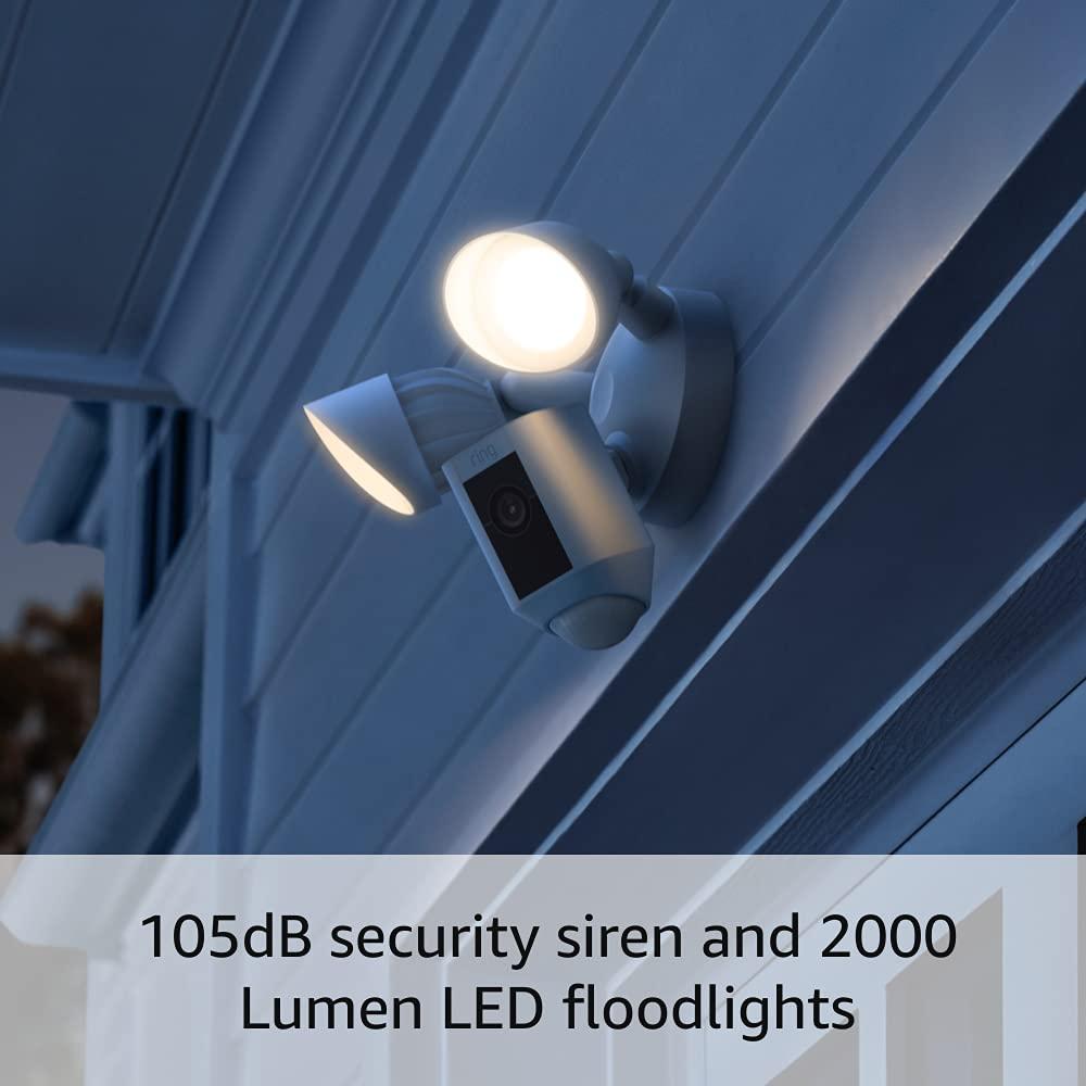 Ring Floodlight Cam Wired Plus (newest model), Home or business security, day or night in 1080p HD, White - Image 4