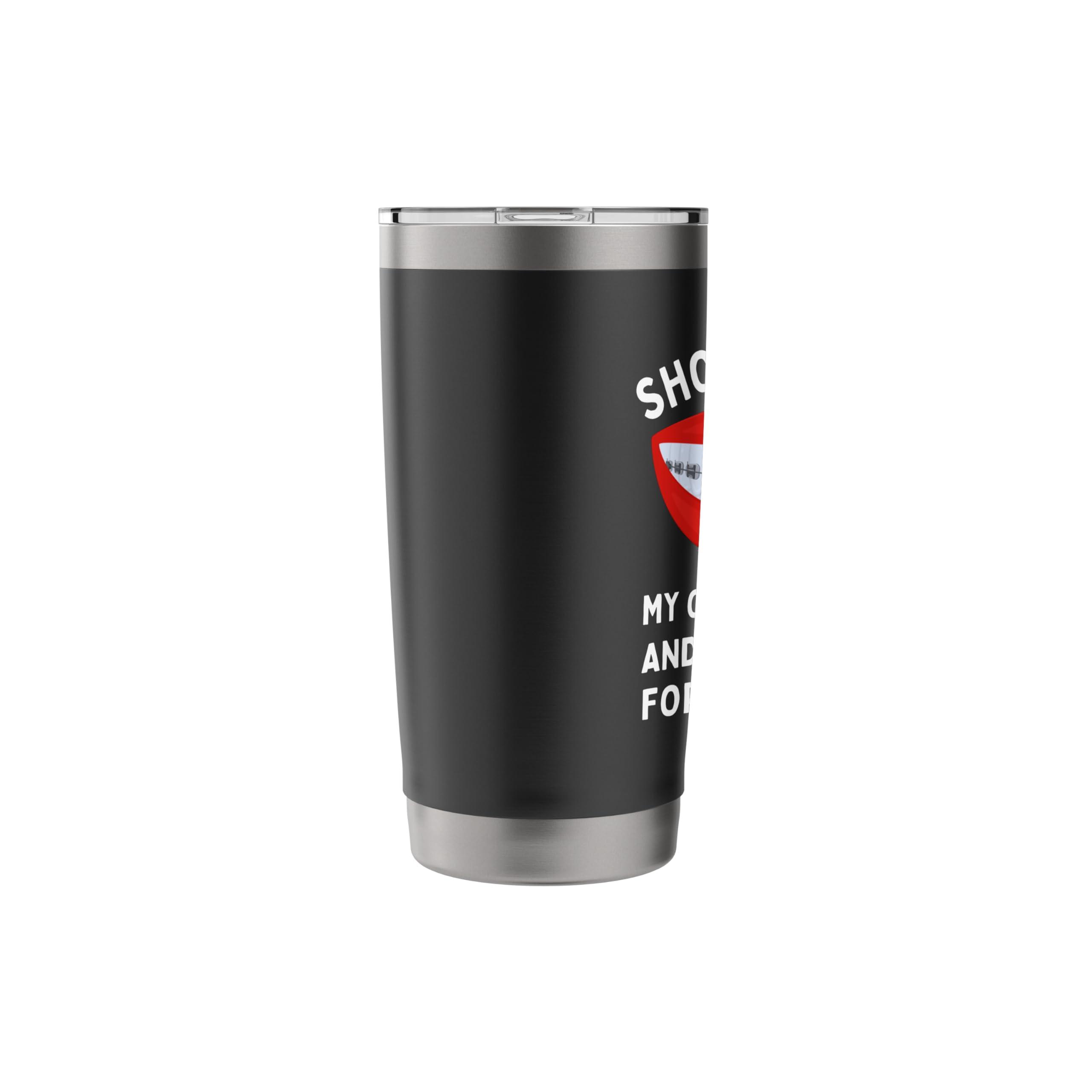 Shout Out To Orthodontist Teeth Whitening Toothpaste Strips Stainless Steel Insulated Tumbler - Image 5