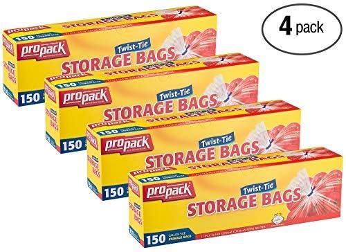 ProPack Disposable Plastic Storage Bags With Original Twist Tie, 1 Gallon Size, 600 Bags, Great For Home, Office, Vacation, Traveling, Sandwich, Fruits, Nuts, Cake, Cookies, Or Any Snacks (4 Packs) - Image 8