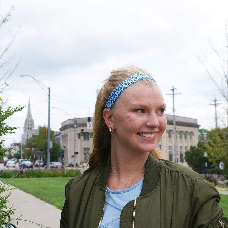 Sweaty Bands Womens Girls Headband - Non-Slip Velvet-Lined Exercise Hairband - Butterflies Time to Fly 1-Inch - Image 4
