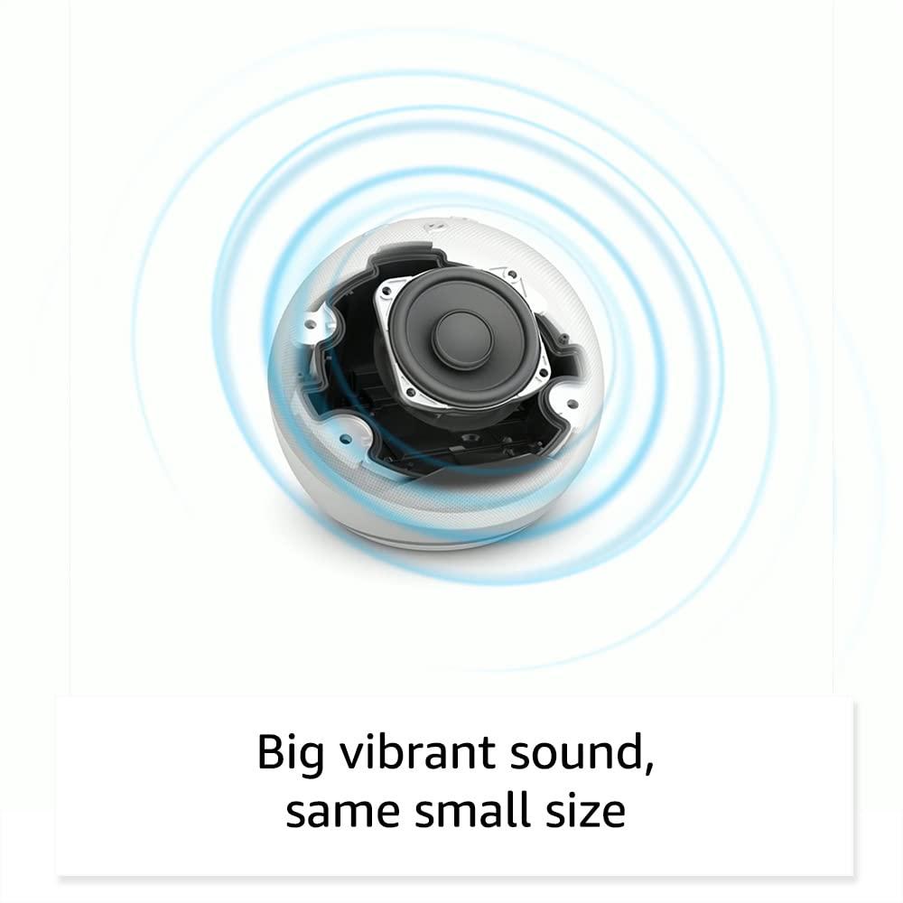 Amazon Echo Dot (newest model), Vibrant sounding Alexa speaker, Great for bedrooms, dining rooms and offices, Glacier White - Image 2