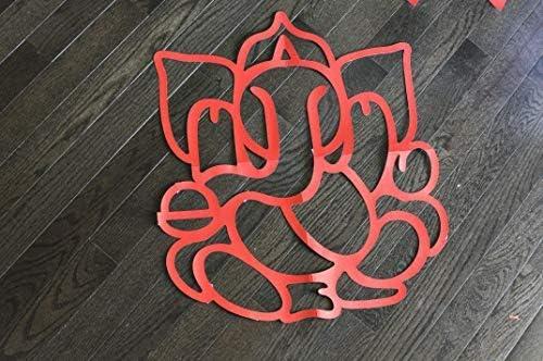 Desi Favors Red Huge Lord Ganesh Cutouts | Indian DIY Backdrop Decorations | Ganapati Pooja Backdrop Decoration | Indian Goodes Cultures Events | Traditional Cutout | 27x23 inch (Pack of 2) - Image 6