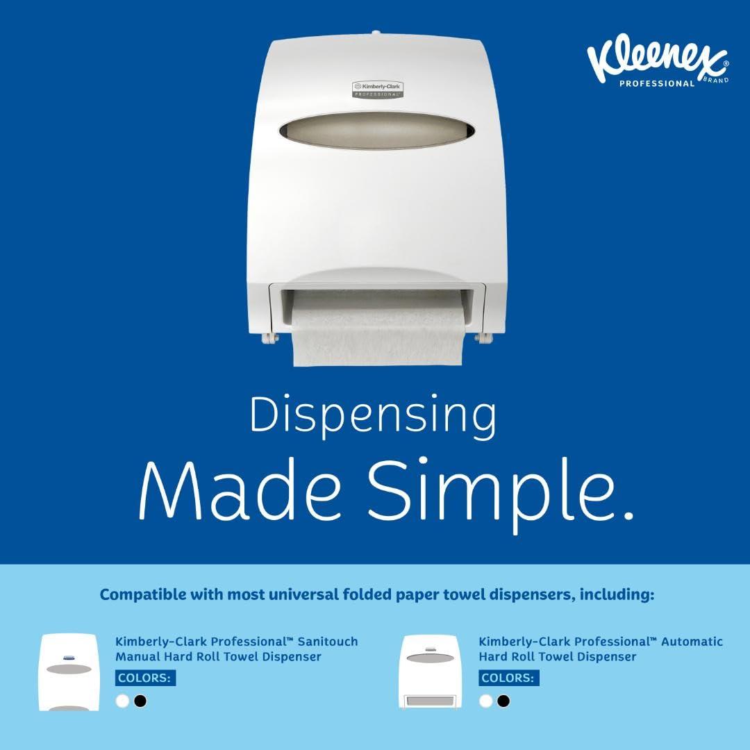 Kleenex Professional Universal Hard Roll Paper Towels, Bulk (50606), 1.75" Core, Premium Absorbency Pockets, White (6 Rolls at 600' Each, 3,600'/Case) - Image 8