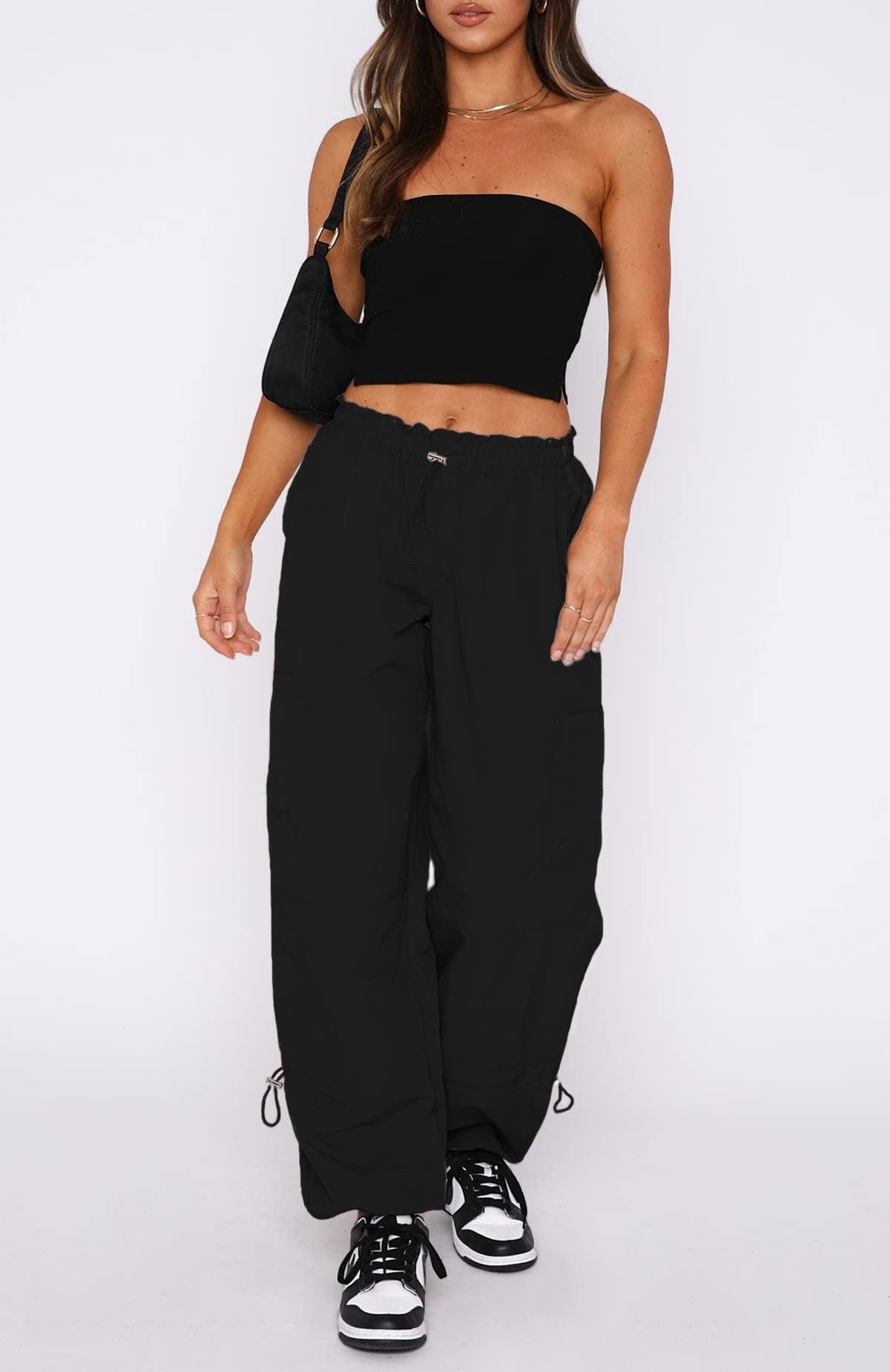 DISCIPBUSH Cargo Pants Women Baggy - Parachute Pants for Women, Rave Pants Y2K Pants, Festival Outfits for Women - Image 4