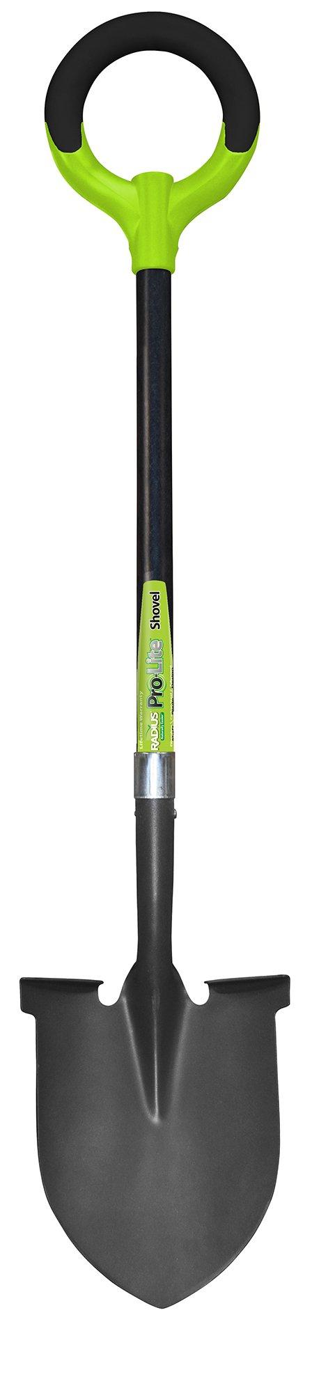 Radius Garden 25202 Pro-Lite Carbon Steel Shovel, Green