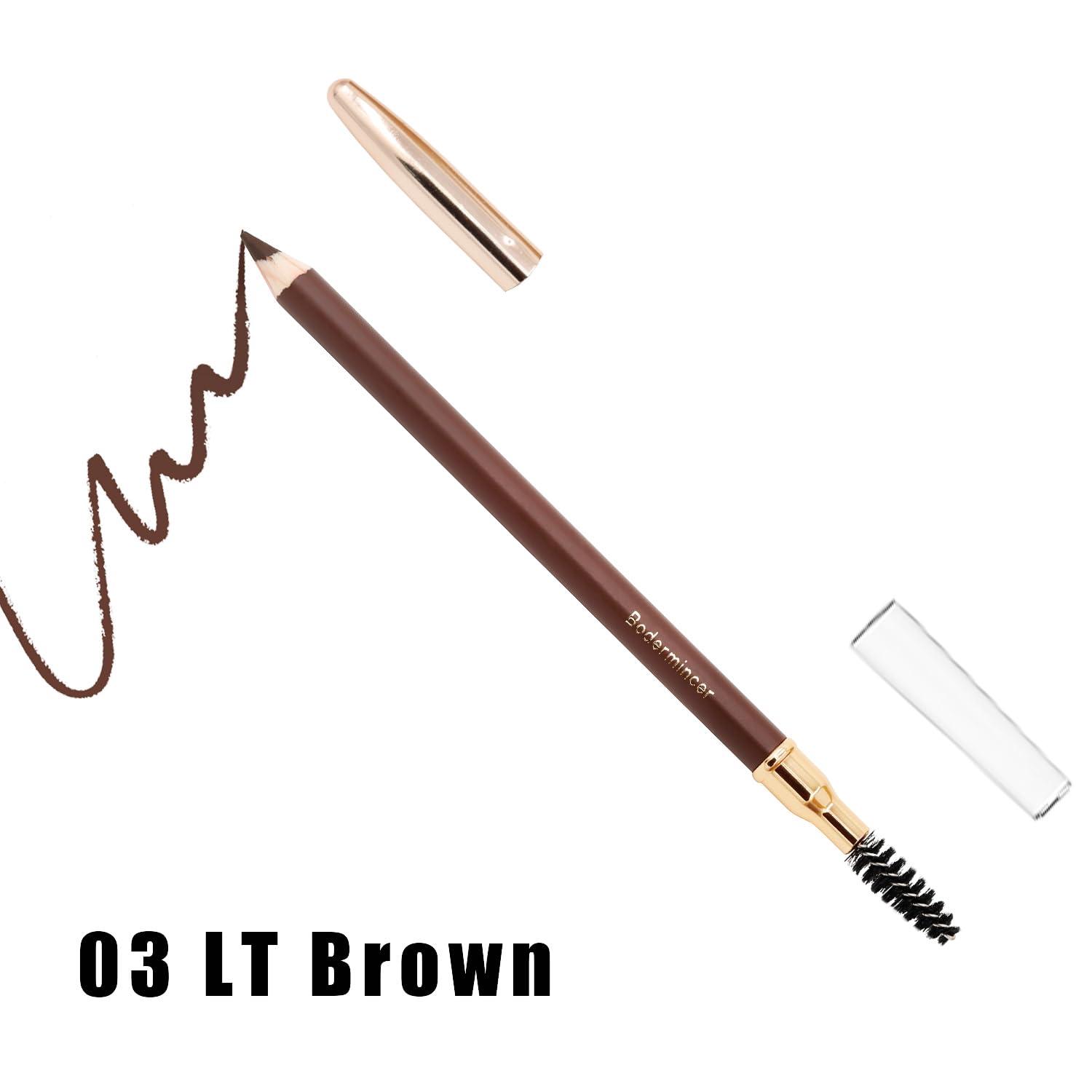 BODERMINCER 1pcs Eyebrow Pencil Longlasting Waterproof Durable Liner Eyebrow 5 Colors to Choose (3# Light Brown) - Image 6