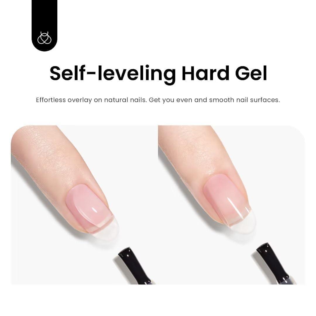 Beetles 2pcs 15ml Builder Gel for Nails, 7 in 1 Clear Builder Nail Gel Set for Nail Apex & Strengthener Thickening Extension LED Lamp Cured Nail Enhancement Gel for Beginners & DIY Salon Manicure - Image 6