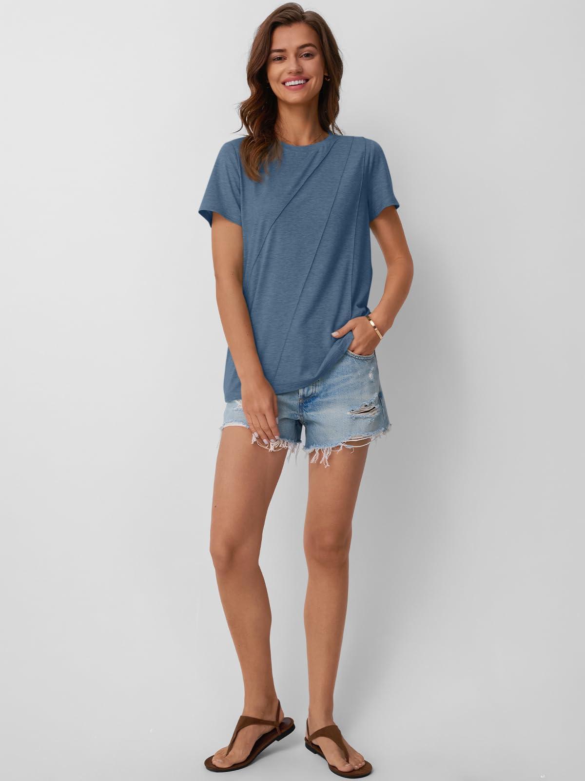 AUTOMET Womens Summer Tops Workout Shirts Beach Vacation Outfits Business Tshirts Dressy Fashion Spring Clothes 2025 - Image 5