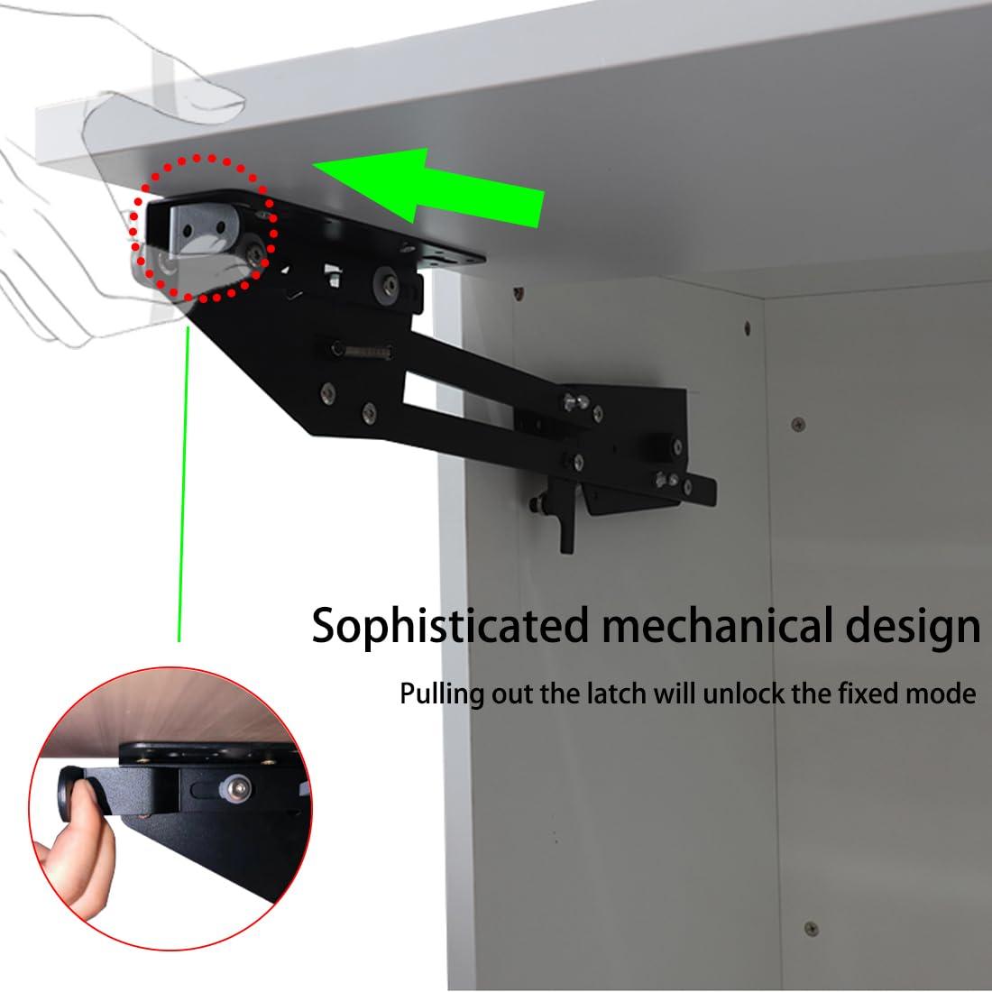 Mixer Lift for Cabinet，Appliance Lift for cabinet-Soft Close Heavy Duty Kitchen Appliance storage lifting system，with Locking Mechanism，Max load 50lb. - Image 5