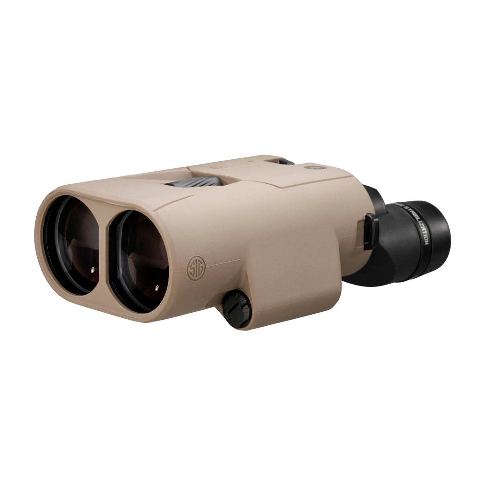 SIG SAUER ZULU6 HDX PRO 18x50mm Waterproof Fogproof Durable FDE Image Stabilized Hunting Binoculars, Multicoated Anti-Glare Lenses, Up to 40 Hours Runtine, Carrying Case & Carrying Strap Included