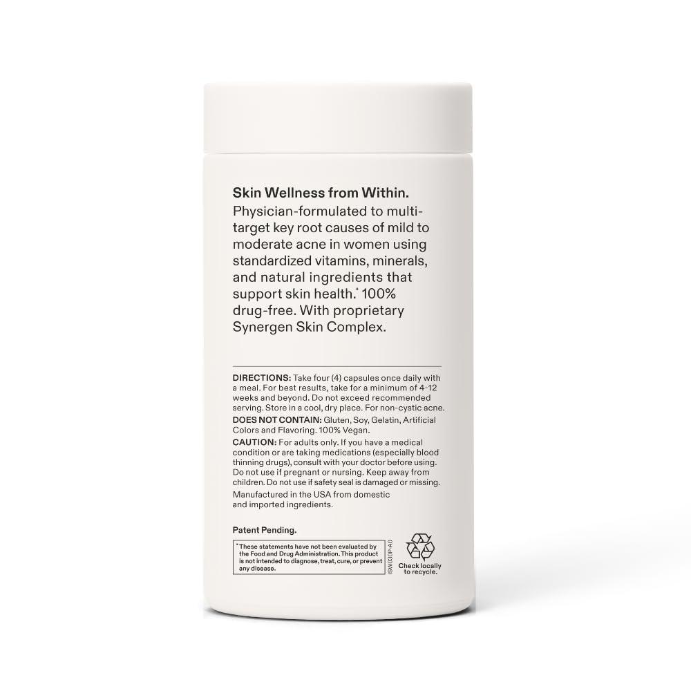 Nutrafol Clear Skin Acne Supplement for Women, Clinically Tested for Clearer, Smoother Skin, Physician-Formulated, Vegan - Image 7