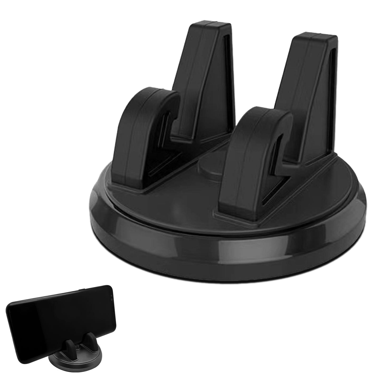 Flygun 1 PC Car Dashboard Mobile Phone Holder, 360 Rotatable, Non-Slip Center Console Desktop Navigation Holder Compatible iPhone Smartphones, Universal for Car Home (Black)