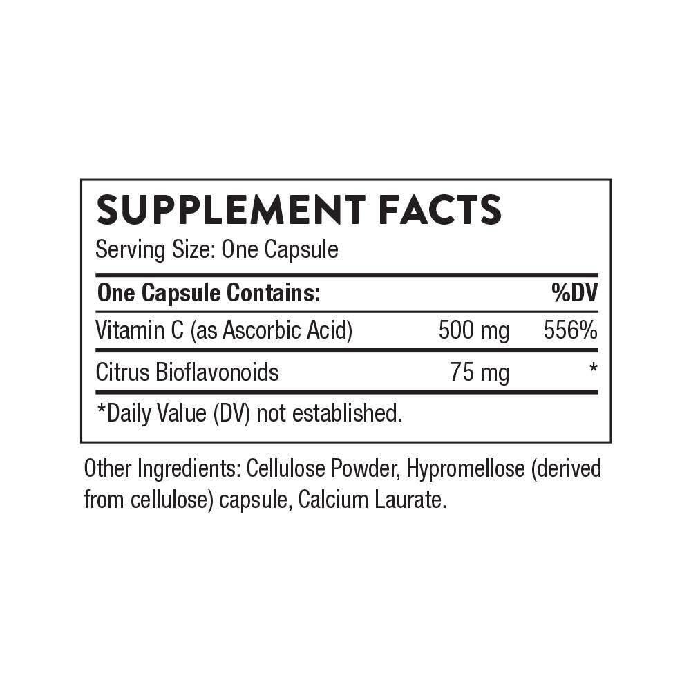 THORNE Vitamin C - Blend of Vitamin C and Citrus Bioflavonoids from Oranges - Support Immune System, Production of Cellular Energy, Collagen Production and Healthy Tissue* - Gluten-Free - 90 Capsules - Image 2