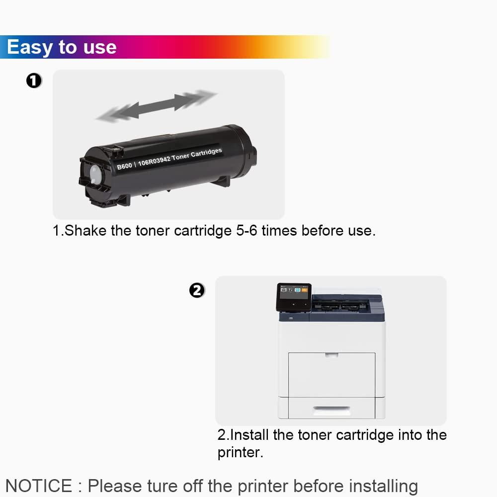CHENPHON B600 B610 Toner Cartridge Replacement for Xerox VersaLink B600 B605 B610 B615 106R03942 Toner for Xerox B600N B600DN B610N B610DN B605X B605XL B605S B615X B615XL Printer Toner (Black 1-Pack) - Image 3