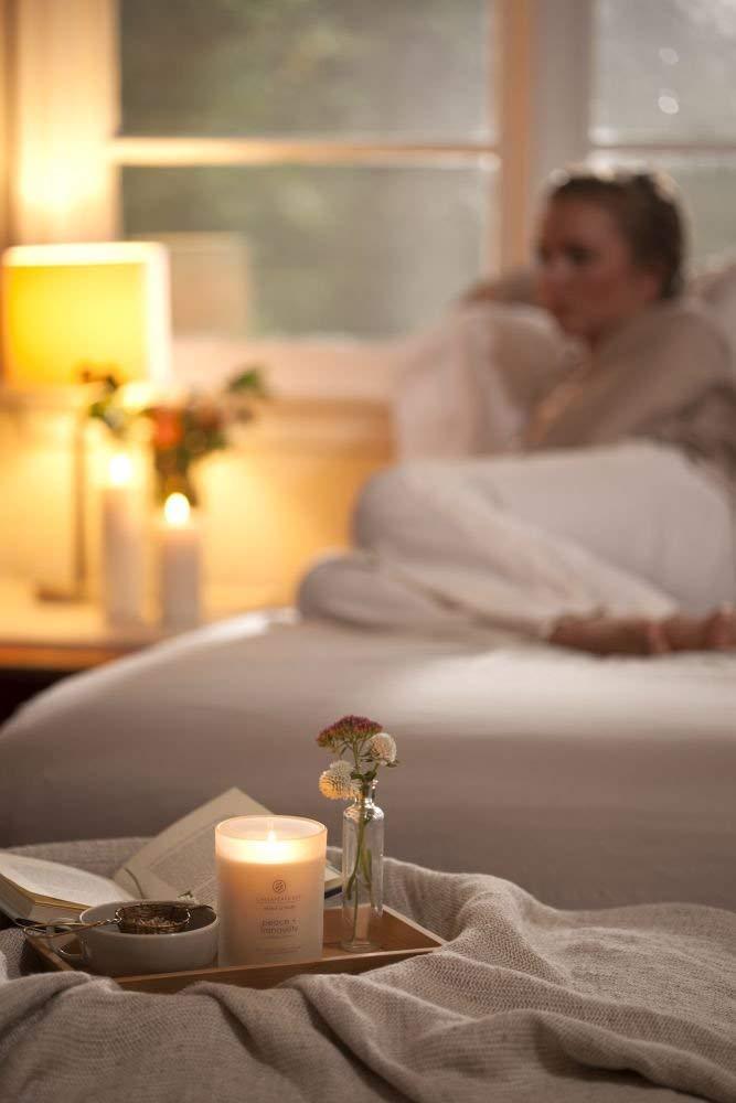 Chesapeake Bay Candle Peace + Tranquility (Cashmere Jasmine) Scented Candles Medium Size 2-Pack Perfect for Home Décor Relaxation and Gifting - Image 2