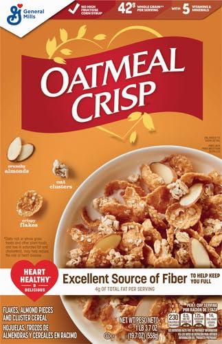 Oatmeal Crisp Heart Healthy Cereal, High Fiber Cereal Made with Whole Grain, 19.7 oz - Image 4