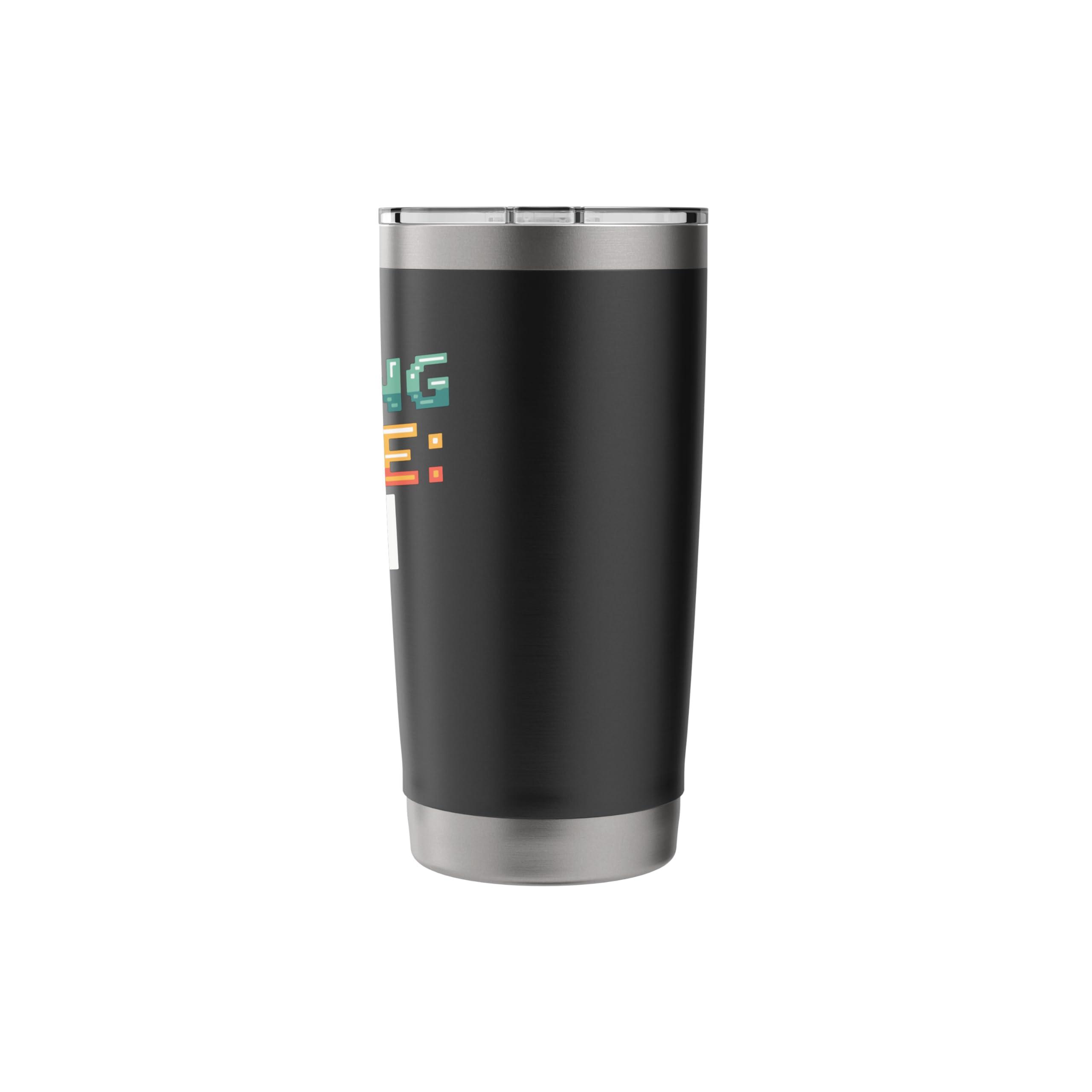Gaming Mode On Funny Gamer Men Boys Kids Stainless Steel Insulated Tumbler - Image 3