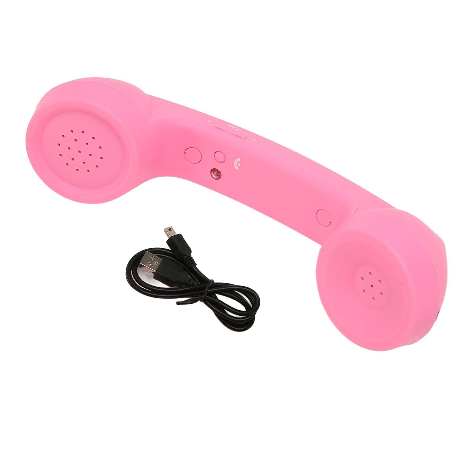 Retro Telephone Handset, Mobile Phone Radiation Proof Telephone Handset Receiver for a Mobile Phone with Comfortable Call (Pinks) - Image 9