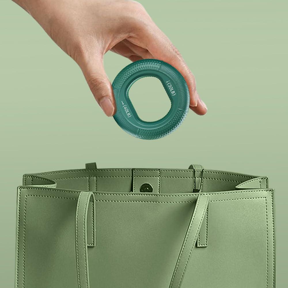 Hand Strengthener Grip 3 in 1 Rubber Circle Finger Wrist Exercise Squeezer 20 30 40 50 60 70 Pounds - Image 4