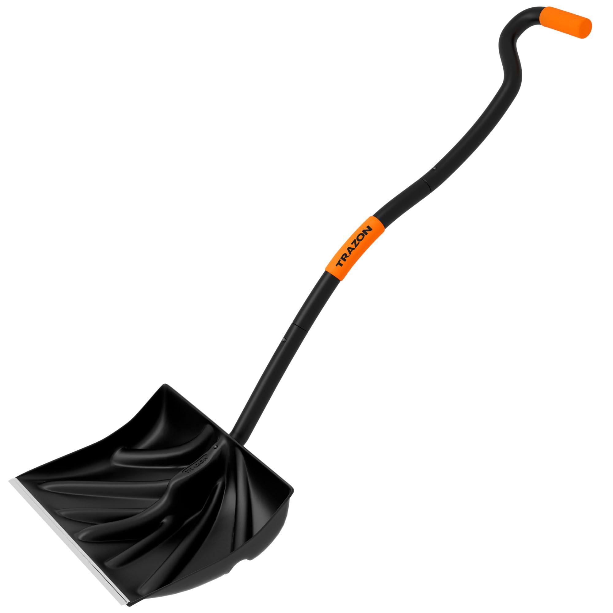 Snow Shovel Heavy Duty for Driveway with Ergonomic Handle to Use Without Backpain for Home Garage Car - Snow Shovel with 18 Inch Blade Large Capacity and 60 Inch Long Ergonomic Handle - Image 1