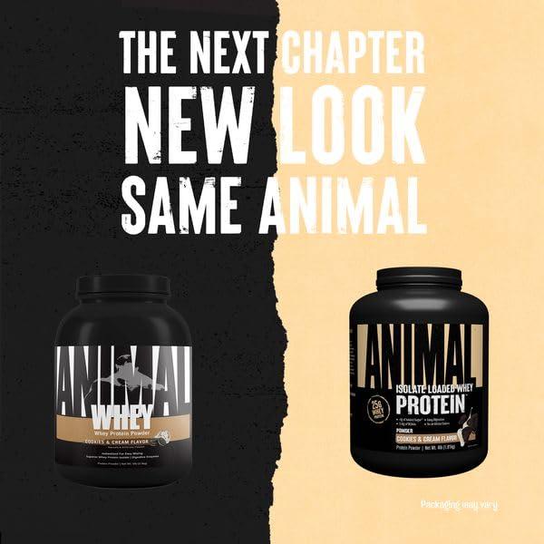 Animal Whey Isolate Protein Powder - Loaded for Pre & Post Workout Muscle Builder and Recovery with Digestive Enzymes for Men & Women - 25g Protein, Great Taste, Low Sugar - Cookies & Cream 4 lbs - Image 2
